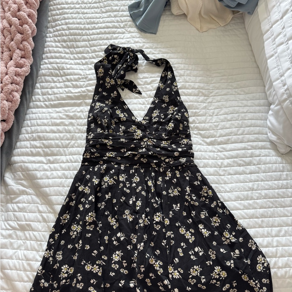 American Eagle Floral Halter Romper